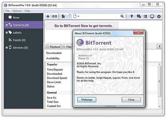 Télécharger BitTorrent Pro