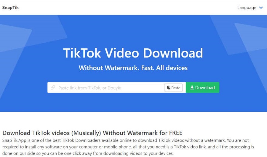 Tiktok Video Downloader version complète Pour PC
